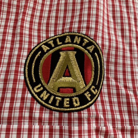 Atlanta‎ United FC Shirt Mens XL Red Check Button Up Business Long Sleeve - Picture 9 of 9